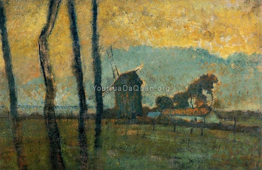 Landscape at Valery sur Somme - 埃德加·德加